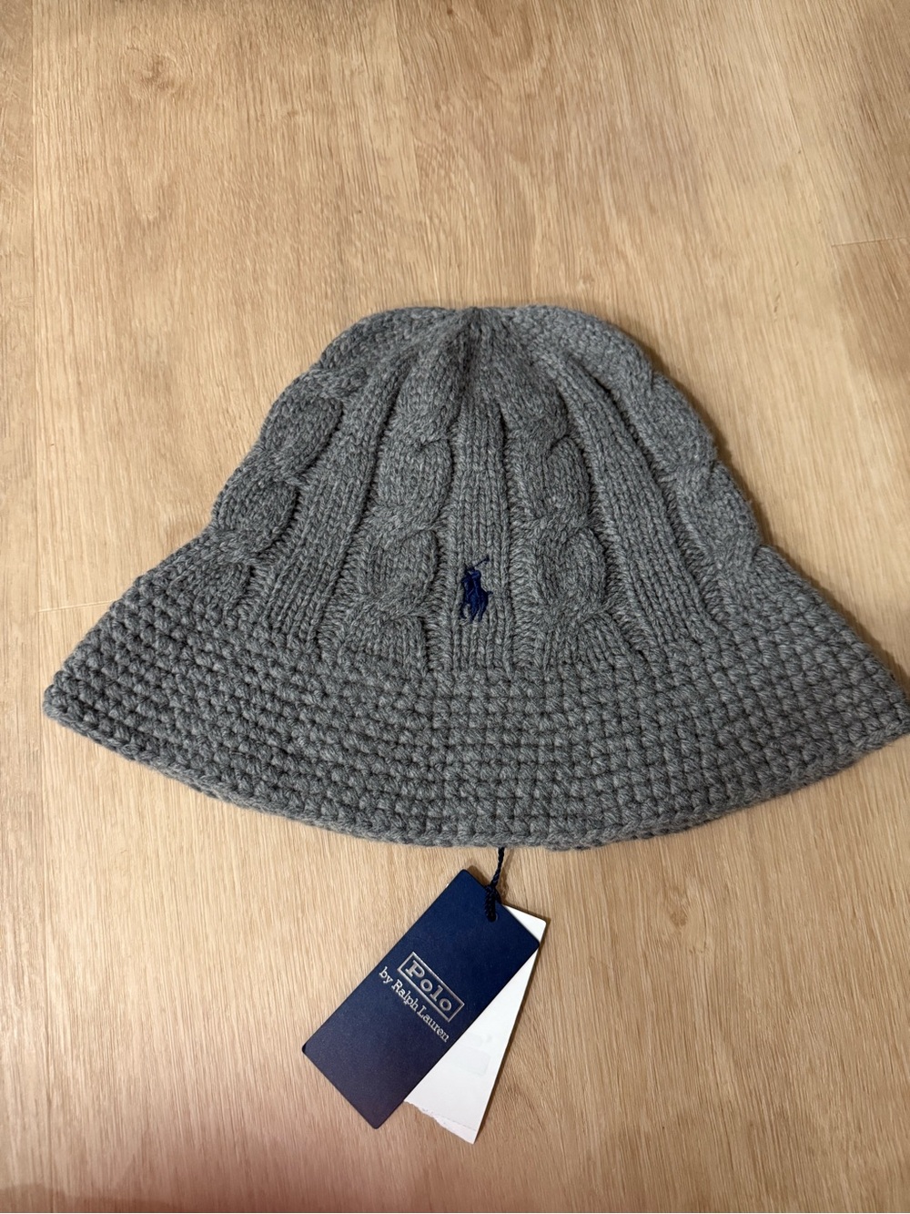 Polo Ralph Lauren Cable knit wool blend bucket hat
